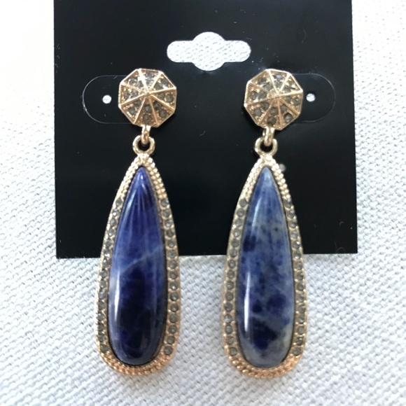 Sodalite Drop Earrings - Picture 4 of 6